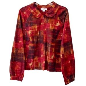 PENDLETON Crosshatch Print Cotton Bomber Jacket